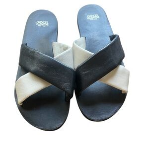 Frances Valentine Crisscross Cloud Slides Sandals